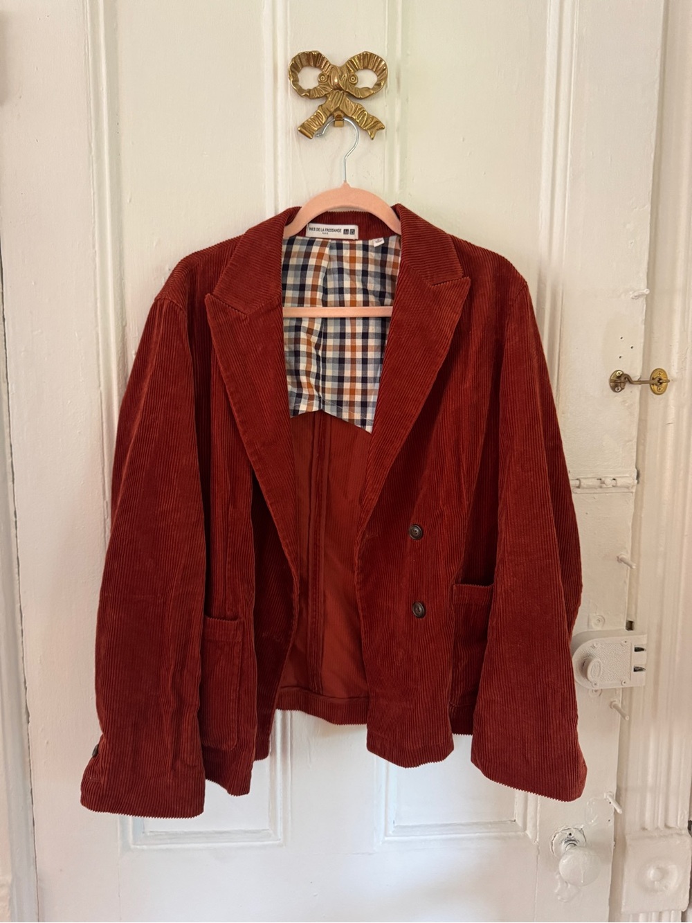 Ines de la fressange x uniqlo corduroy blazer